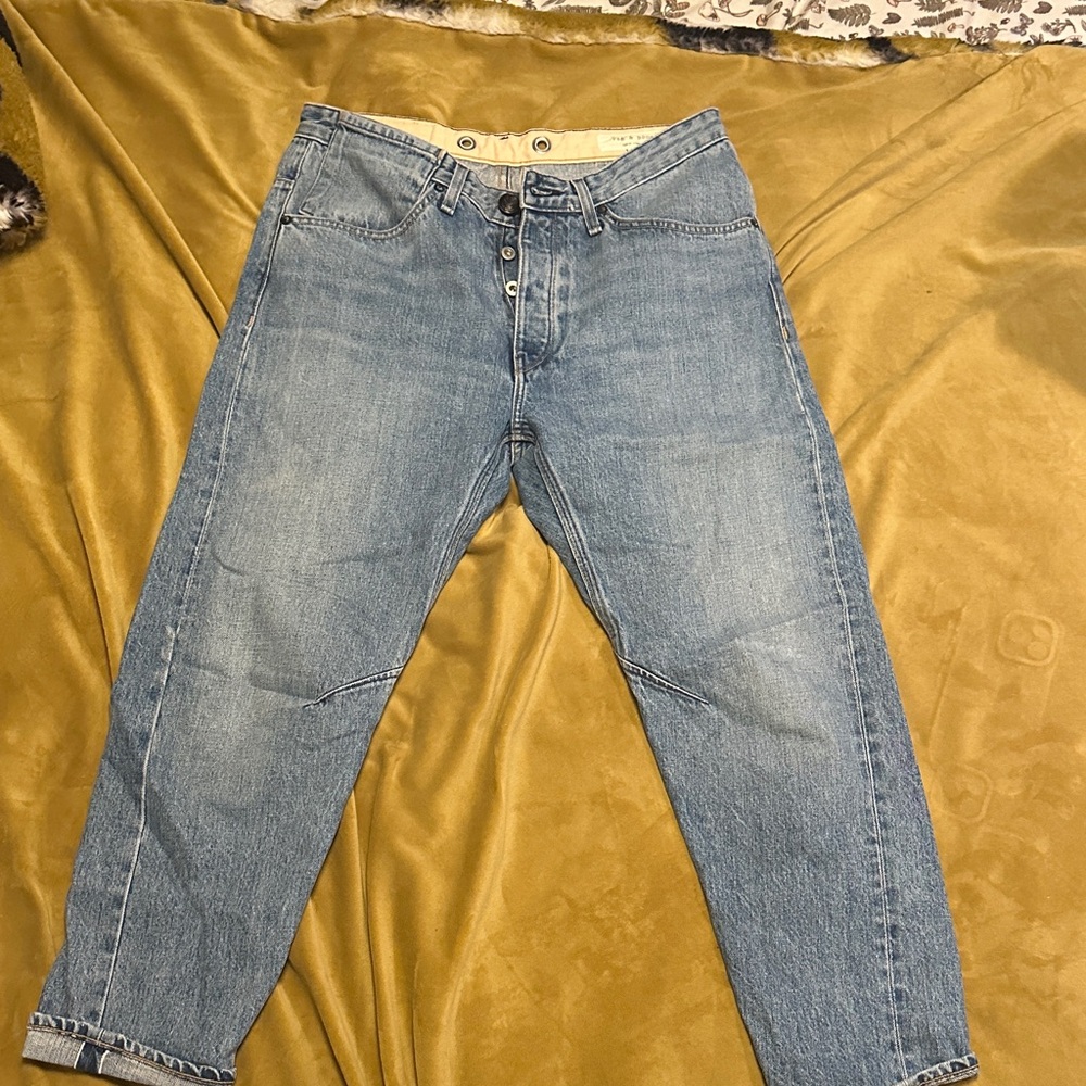 rag & bone Womens Relaxed Light Blue Jeans